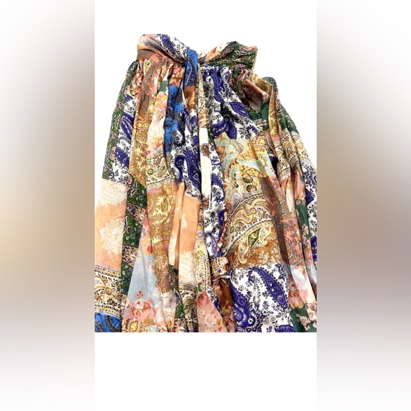 Zimmermann Devi Mixed Print Halter Neck Silk Dress - Picture 6 of 8